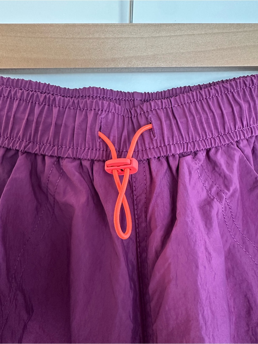 NWT XS Free People Colorblock Track Pants Joggers in Plum & Taupe with Neon Trim - Picture 4 of 6